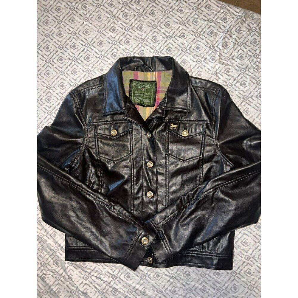 U.S. Polo Assn Leather Jacket XL Womens